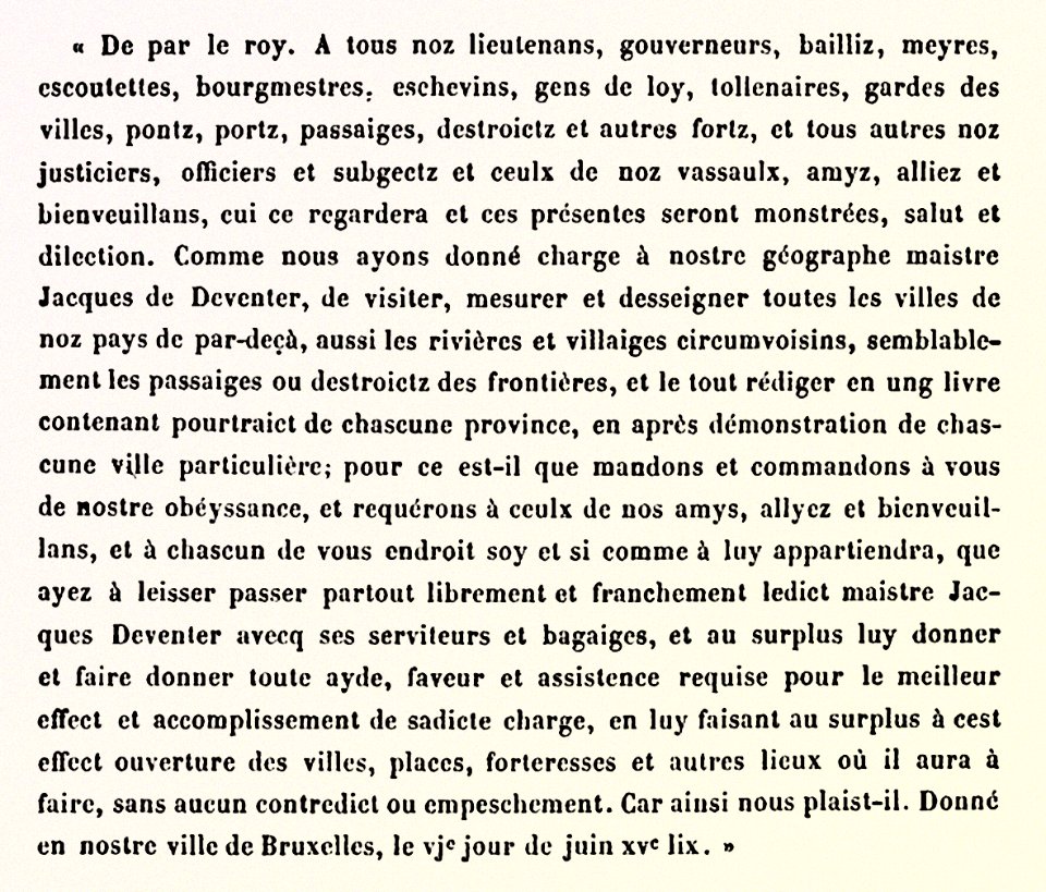 Sauf-conduit de Jacques de Deventer
