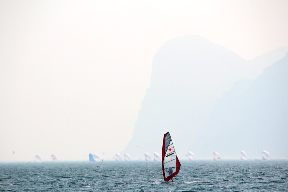 Landscape mountains water sports