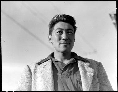 San Bruno, California. Portrait of a youth of Japanese ancestry from a farming district in central . . . - NARA - 537940 photo