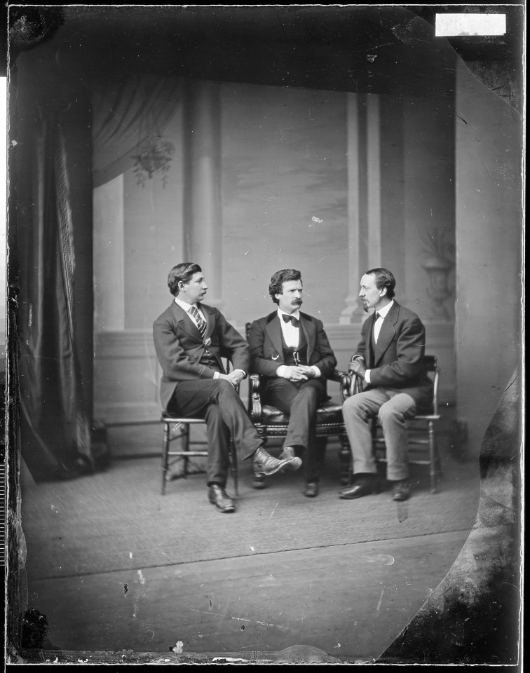 Samuel L. Clemens, George Alfred Townsend, and David Gray - NARA - 526362
