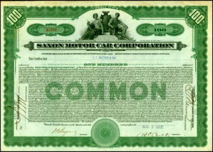 Saxon Motor Car 1922