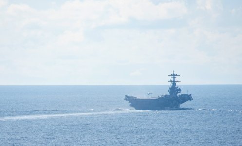 Saxon Warrior is a United States and United Kingdom co-hosted carrier strike group exercise that demonstrates interoperability and capability to respond to crises and deter potential threats. (35609872504)
