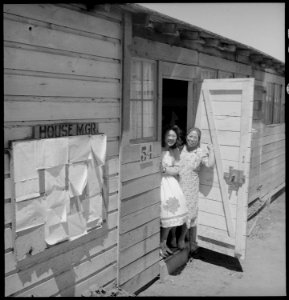 San Bruno, California. A mother and daughter, Issei and Nissei, who have been living in this Assemb . . . - NARA - 537900