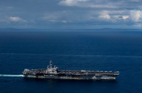 Saxon Warrior is a United States and United Kingdom co-hosted carrier strike group exercise that demonstrates interoperability and capability to respond to crises and deter potential threats. (36048025090)