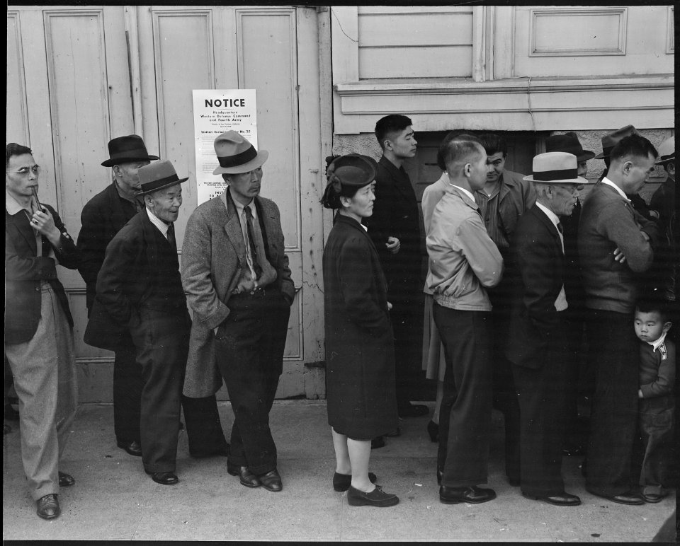 San Francisco, California. In response to the Army's Exclusion Order Number 20, residents of Japane . . . - NARA - 536408