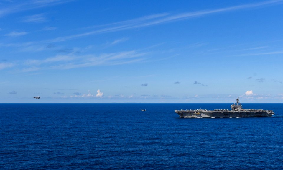 Saxon Warrior is a United States and United Kingdom co-hosted carrier strike group exercise that demonstrates interoperability and capability to respond to crises and deter potential threats. (35637137933)