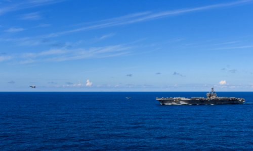 Saxon Warrior is a United States and United Kingdom co-hosted carrier strike group exercise that demonstrates interoperability and capability to respond to crises and deter potential threats. (35637137933)