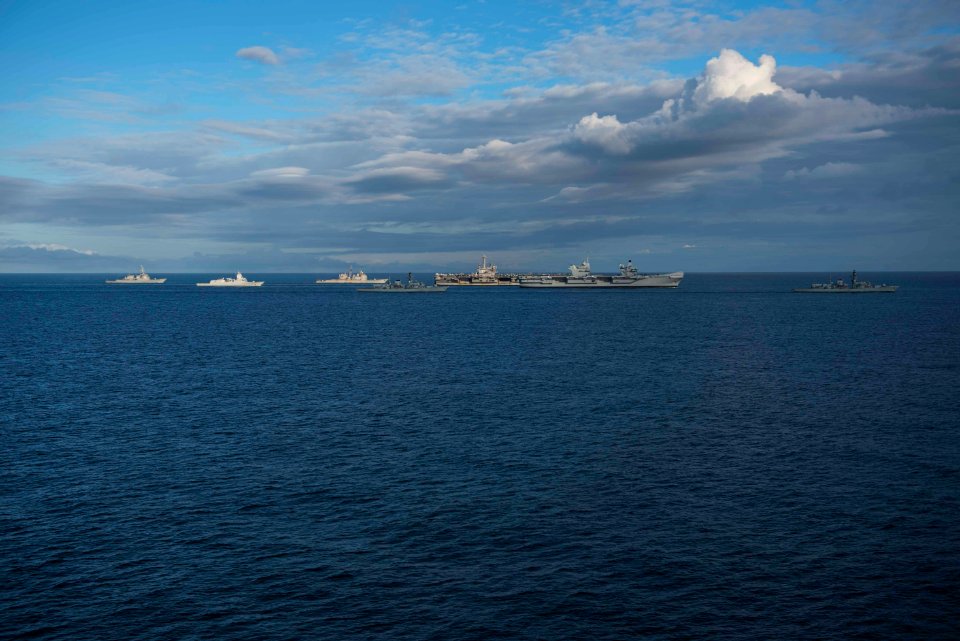 Saxon Warrior is a United States and United Kingdom co-hosted carrier strike group exercise that demonstrates interoperability and capability to respond to crises and deter potential threats. (35644242134)