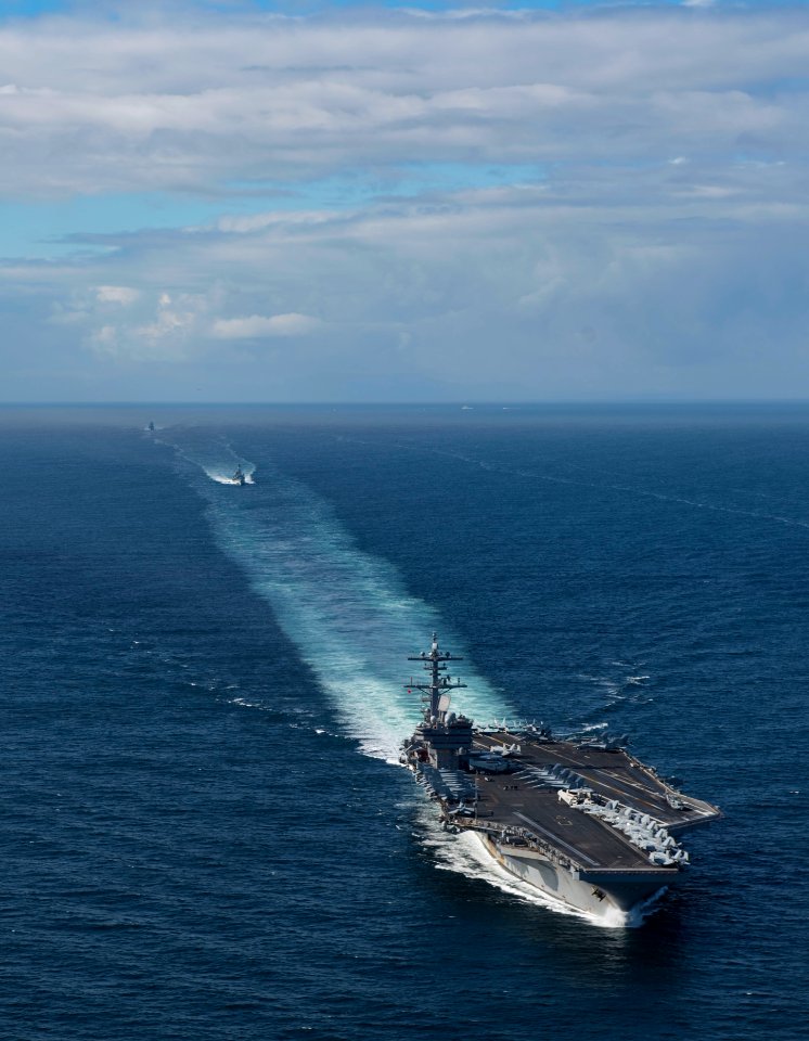 Saxon Warrior is a United States and United Kingdom co-hosted carrier strike group exercise that demonstrates interoperability and capability to respond to crises and deter potential threats. (36048026900)