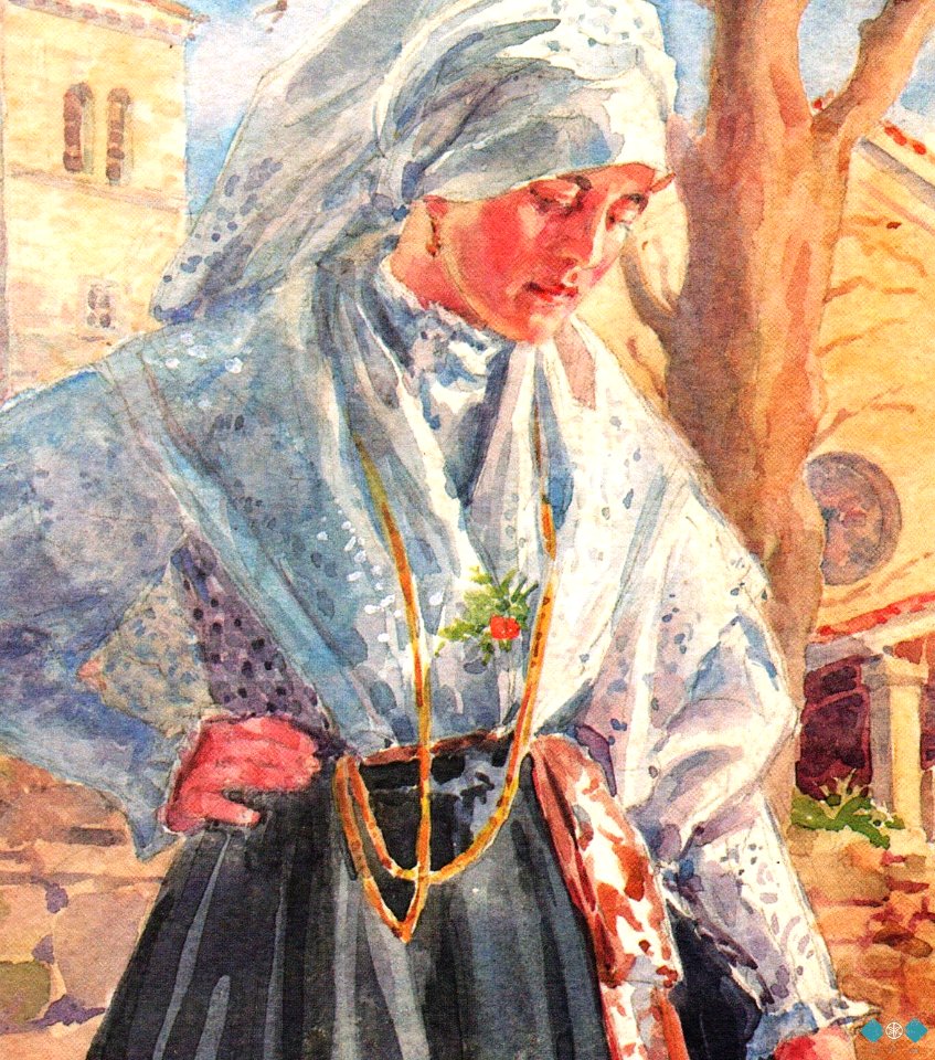 Saša Šantel - Iz cikla narodnih noš (izrez)