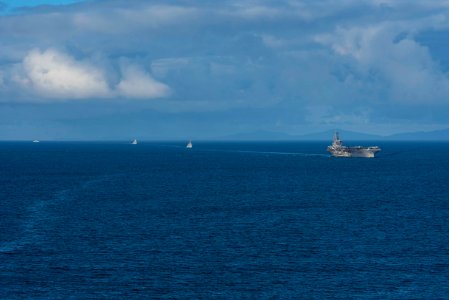 Saxon Warrior is a United States and United Kingdom co-hosted carrier strike group exercise that demonstrates interoperability and capability to respond to crises and deter potential threats. (36444840945)
