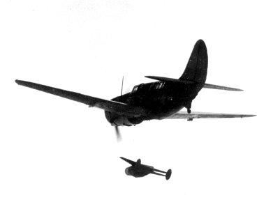 SB2C dropping ASM-N-2 guided bomb 1946