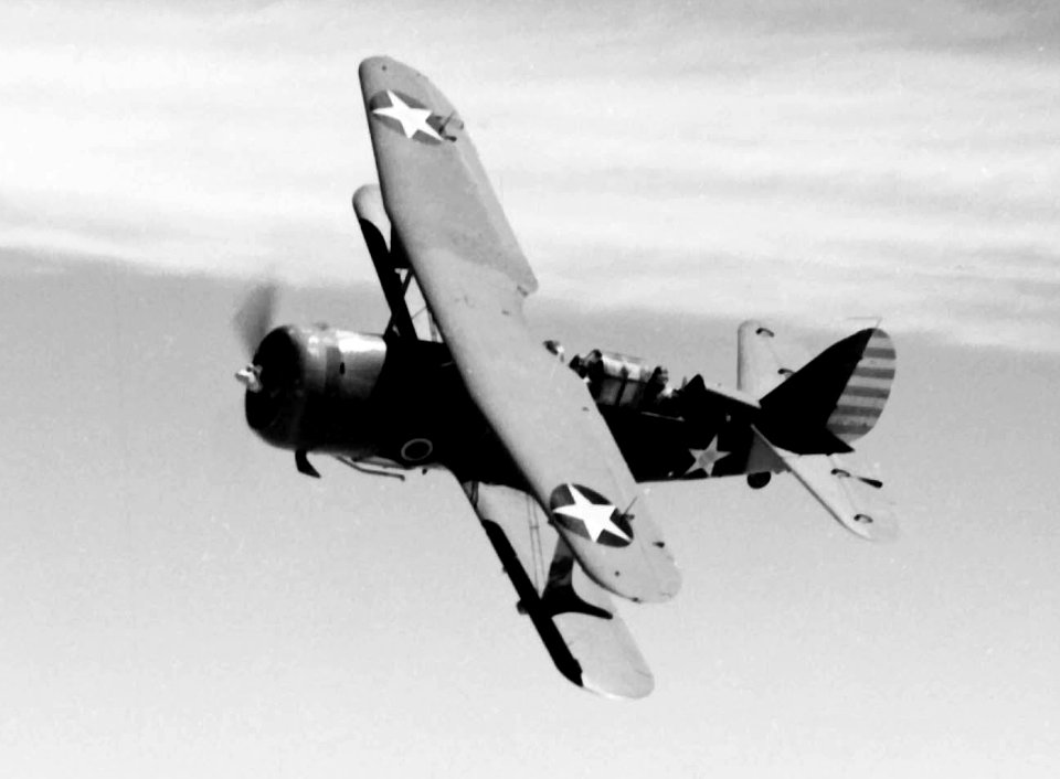 SBC-4 USMC in flight in early 1942