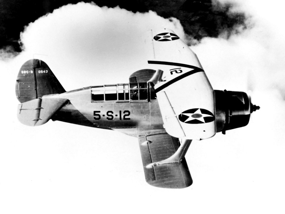 SBC-3 Helldiver VS-5 in flight c1939