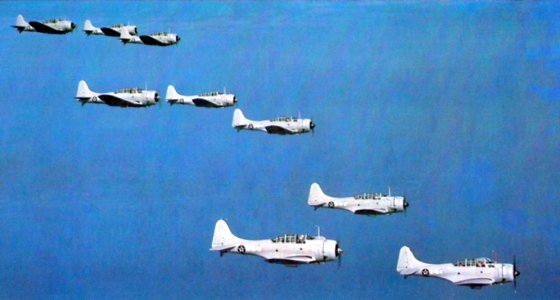 SBD-2s VS-5 in flight 1941