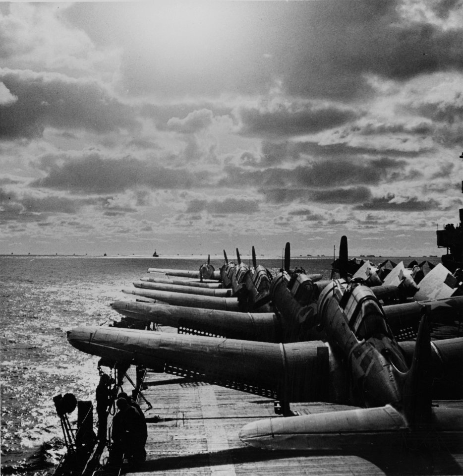 SBDs on Sangamon cl CVE Nov1942