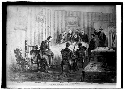 Scene at deathbed of Lincoln from a drawing in Leslie's. The figures are correctly grouped LCCN2016821196