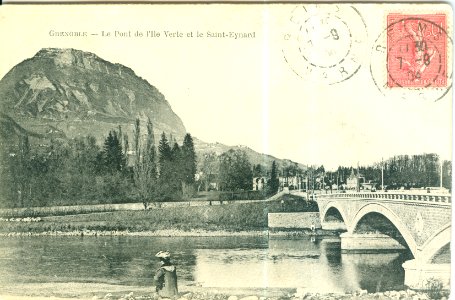 Scan d'une carte postale de 1904 à Grenoble