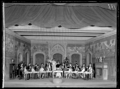 Scene from Advokaten Peronilla at Östermalmsteatern 1905 - SMV - ÖT012