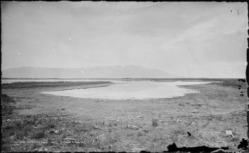 San Luis Valley and lake, with the Sierra Blanca in the distance. Alamosa County, Colorado. - NARA - 517075 photo
