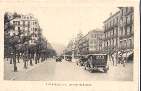San Sebastian, Espanha, inicio do Séc. XX, Avenida de España, Arquivo de Villa Maria, Angra do Heroísmo, Açores.