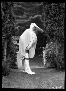 Scene from Sanctuary, A Bird Masque, by Percy MacKaye, in rehearsal for first performance at the Meriden Bird Club sanctuary dedication in New Hampshire LOC agc.7a00162