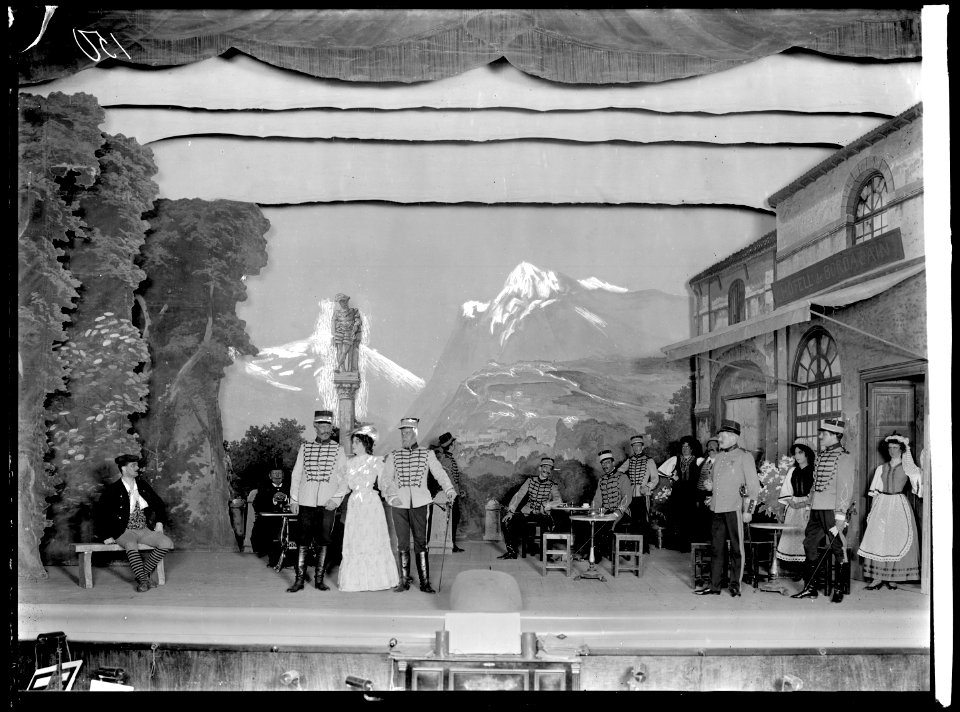 Scene from Djurtämjerskan at Östermalmsteatern 1904 - SMV - ÖT007