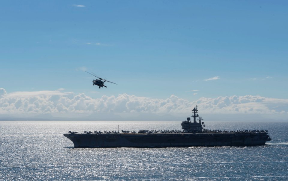 Saxon Warrior is a United States and United Kingdom co-hosted carrier strike group exercise that demonstrates interoperability and capability to respond to crises and deter potential threats. (36048024720)