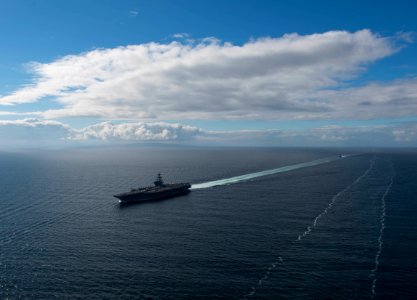 Saxon Warrior is a United States and United Kingdom co-hosted carrier strike group exercise that demonstrates interoperability and capability to respond to crises and deter potential threats. (36048027710)