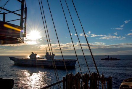 Saxon Warrior is a United States and United Kingdom co-hosted carrier strike group exercise that demonstrates interoperability and capability to respond to crises and deter potential threats. (36082717020)