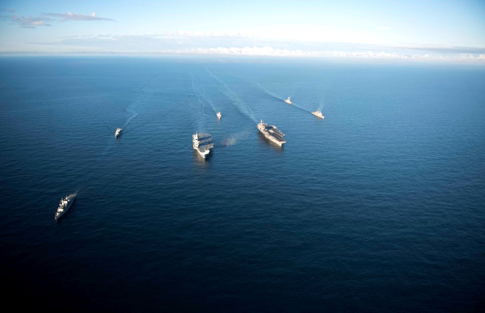Saxon Warrior is a United States and United Kingdom co-hosted carrier strike group exercise that demonstrates interoperability and capability to respond to crises and deter potential threats. (36433493516)