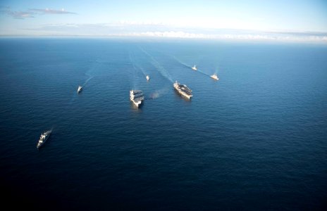 Saxon Warrior is a United States and United Kingdom co-hosted carrier strike group exercise that demonstrates interoperability and capability to respond to crises and deter potential threats. (36433493516)
