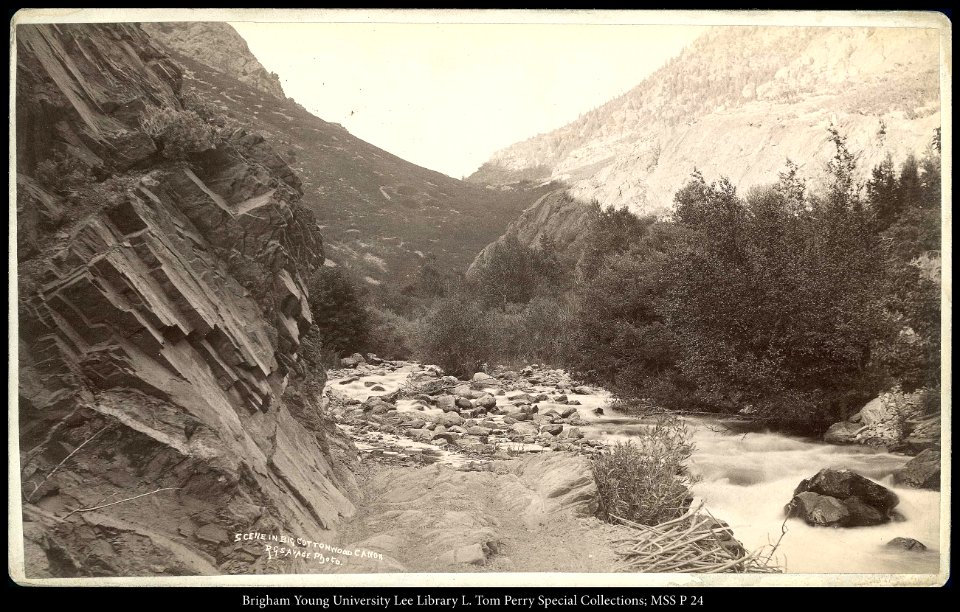Scene in Big Cottonwood Canon R.G. Savage Photo.