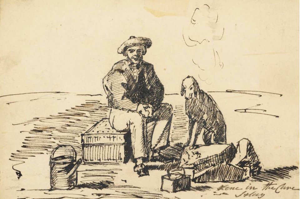 Scene in the cave by John Francis Campbell