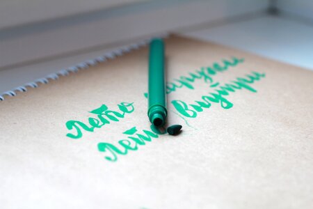 Calligraphy pen green