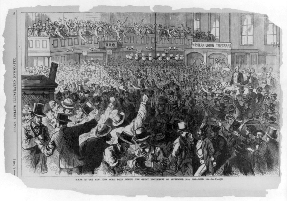 Scene in the New York Gold room during the excitement of September 24th, 1869 LCCN2004667828