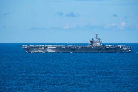Saxon Warrior is a United States and United Kingdom co-hosted carrier strike group exercise that demonstrates interoperability and capability to respond to crises and deter potential threats. (35609873364)