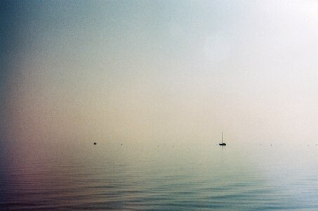 Water fog boat photo
