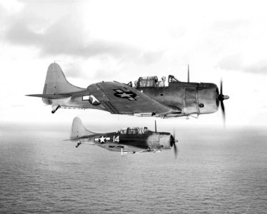 SBDs VB-5 returning Wake 1943