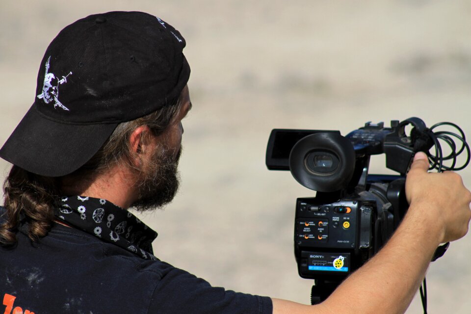Film director movie camera brown camera