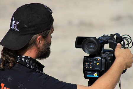 Film director movie camera brown camera