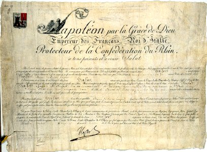 Lettres patentes du titre de baron de Nicolas Scalfort (21 décembre 1808 - Madrid)