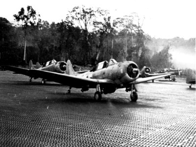 SBDs of VC-40 sortie from Piva uncle airfield 1944