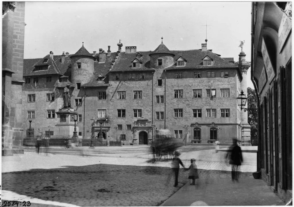 Schillerplatz in Stuttgart, by Carl Curman