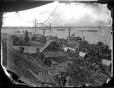 Scene after explosion of ordnance boat at City Point, Va - NARA - 524967