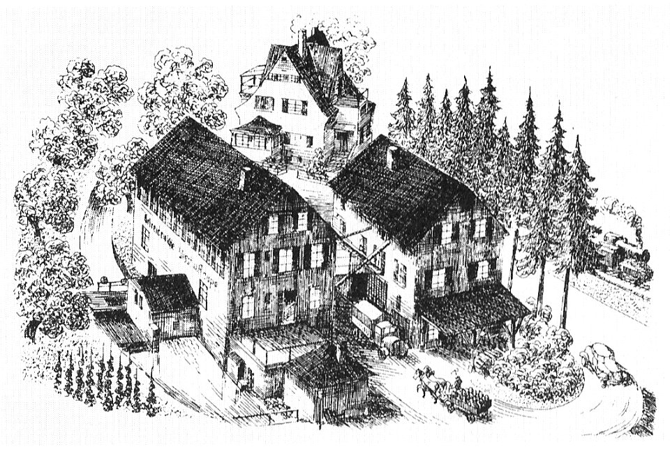 Schleifmühle, gedruckte Zeichnung 1920er (TSiW020)