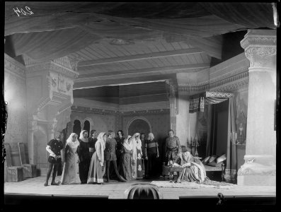 Scene from Greven av Antwerpen at Svenska teatern 1905 - SMV - SvT023 photo