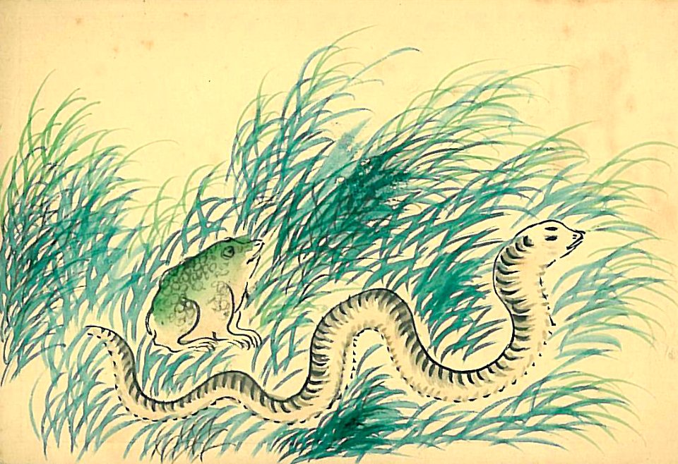 Schlange ca 1900
