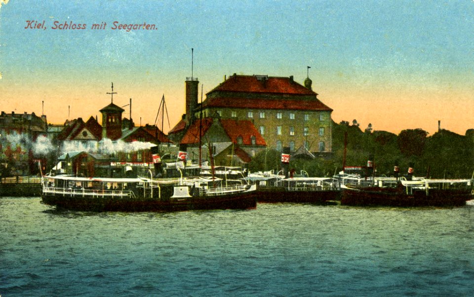 Schloss mit Seegartenbrücke (Kiel 70.351)