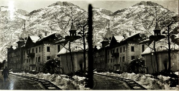 Schluderbach, Hotel Schluderbach mit Feldbahn. (BildID 15417993)